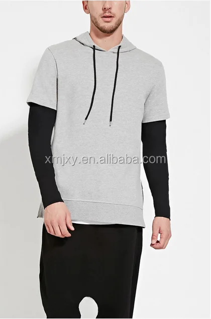 fashion mens short sleeve sports hoodies