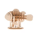 Kids Play Assembly Model Wood Clownfish DIY Education Toy