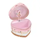 Antique Professional production custom luxury pink wood musical jewelry gift boxes