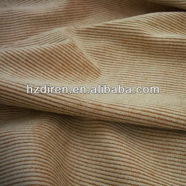 100% cotton cord orange corduroy fabric manufacture