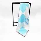 Hangzhou High Quality Digital Printed Shawl Rainbow Silk Scarf