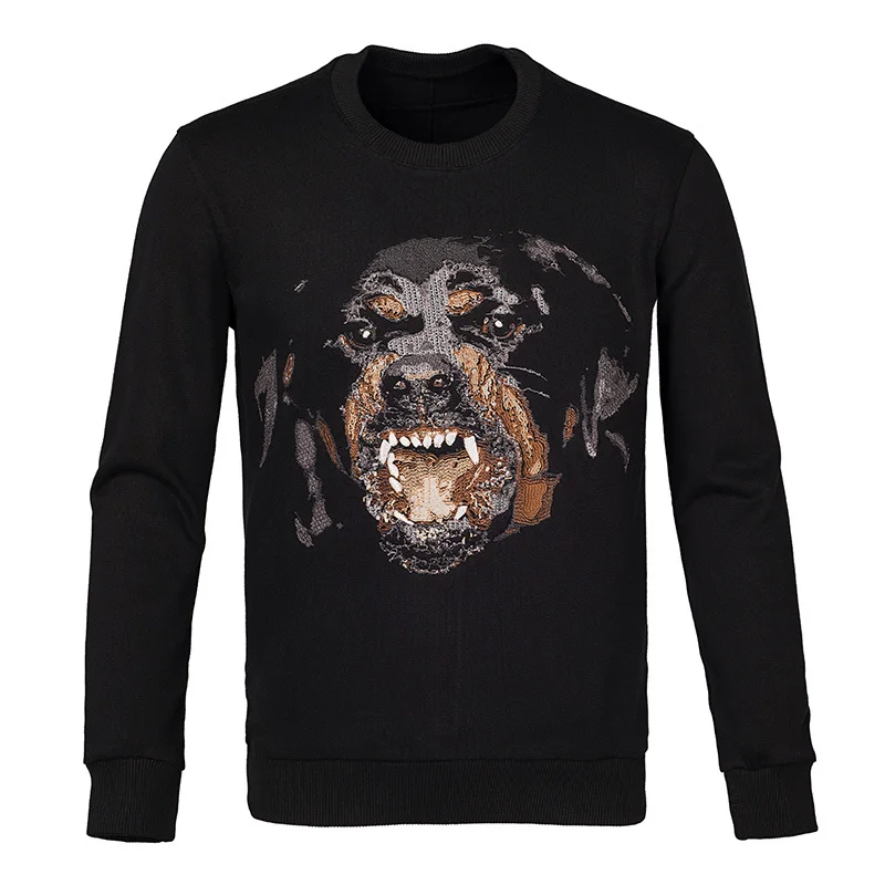 2015 new arrival given men fashion dog head 3d casual Sweatshirts long sleeve t-shirt lovers men women gvc brand Hip-hop hoodies