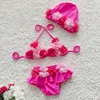 BC1066 Sweet Lace flower Bathing Suits for Kids Sexy Girls Bikini girls swimsuit
