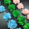 12pcs flowers 3D Chiffon Cluster Flowers Lace Dress Decoration Lace Fabric Applique Trimming Sewing Supplies