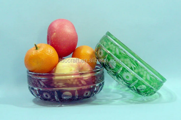 Blue Glass Fruit Tray Plate Colored Dinnerware Glass Fruit Dinner