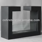 Freestanding bio ethanol fireplace VOG14 with stainless steel burner + Outdoor