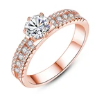 Italian jewelry CZ diamond women 925 silver moissanite engagement rings