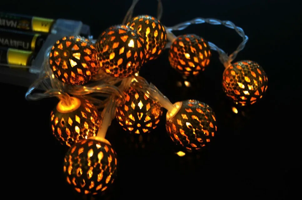 10 Bulbs Metal Openwork Bulb Battery String Light - Buy Battery String Light,10 Bulbs Light ...