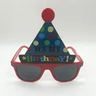 Triangle Cap Red Glasses Polka Dot Birthday Party Glasses Sunglass