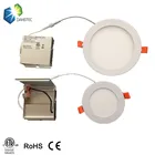High Brightness 4 inch 9w recessed aluminum+PMMA round dimmable led ceiling panel light