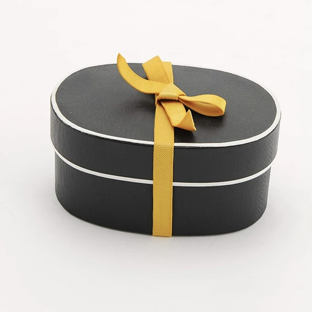 custom small oval shape wedding paper gift packing box