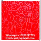 Polyester Romantic Rose Embossed peach skin fabric