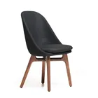 solo dining chair commerical hotel restaurant project room chair modern unpholstered fabric leather chair