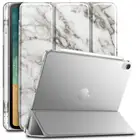 Infiland Translucent Frosted Back Case for iPad pro 11 2018, Apple Pencil charging, with Pencil Holder( Auto Sleep/Wake )