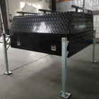 Aluminum Black Truck Tool Box Truck Canopy with three doors and racks BH-C2400JB