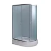 2 sided shower enclosure ABS material double door D shaped tub glass shower enclosure with a favorable price