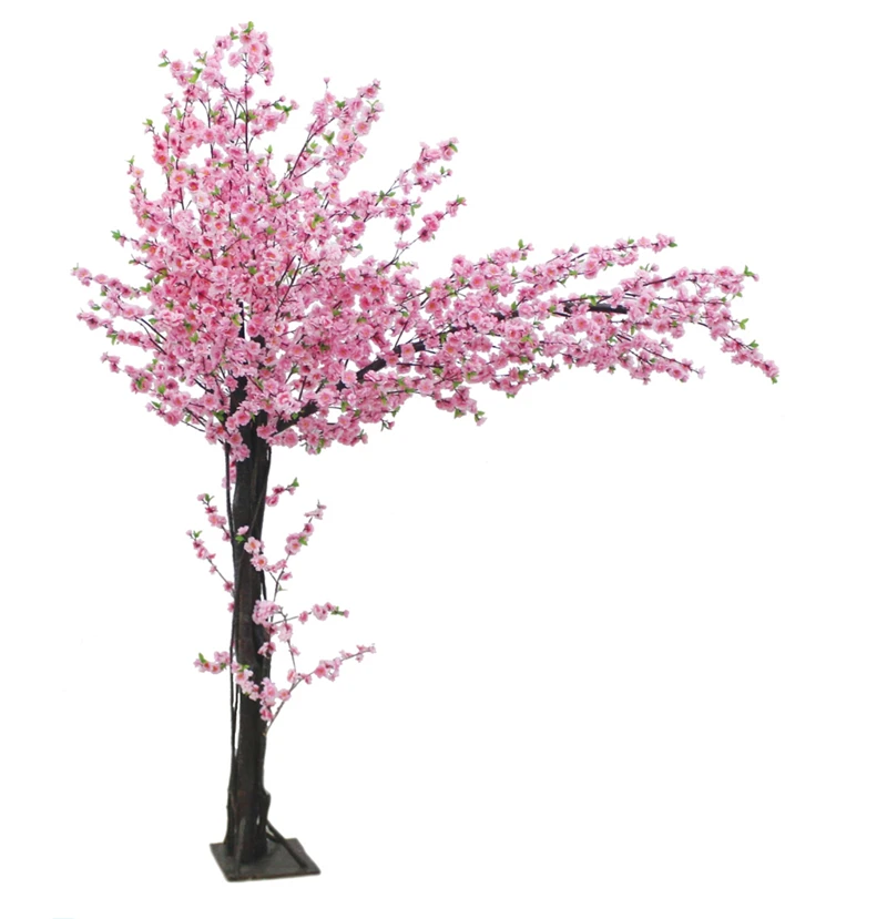 Büyük Boy yapay çiçek Kiraz çiçekleri Dekorasyon Açık ve Kapalı Yapay Şimşir Bitkiler Ağacı Düğün için