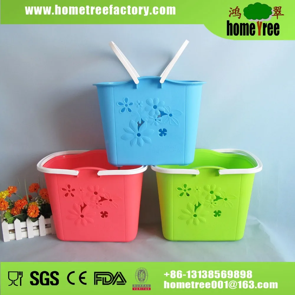 l relief rect colorful handle plastic wholesale picnic basket