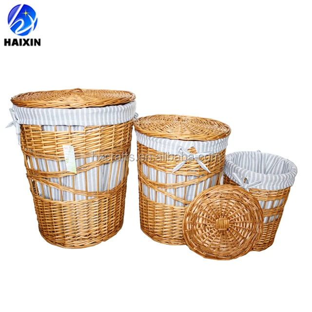 cheap wholesale moroccan wicker baskets with lids set of 3