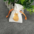 OEM Recyclable Gift Cotton Cosmetic Pouch With Brand
