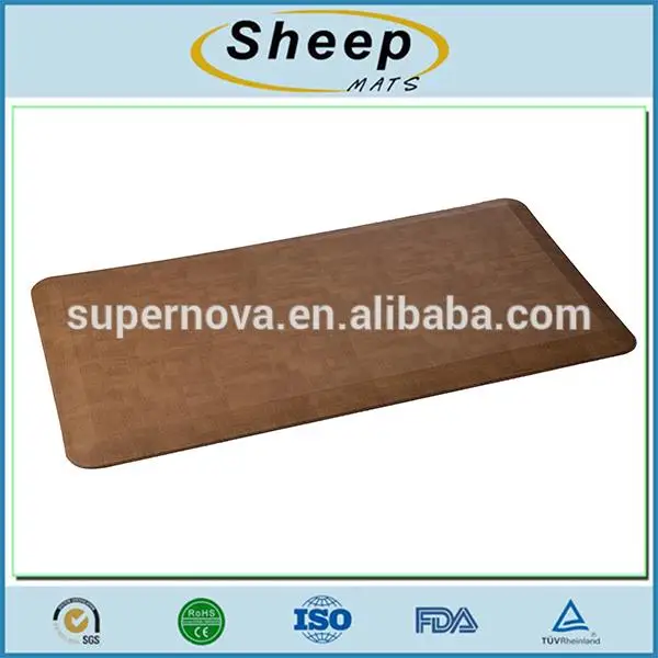 Easy to washable floor custom anti silp waterproof decorative pu kitchen mat