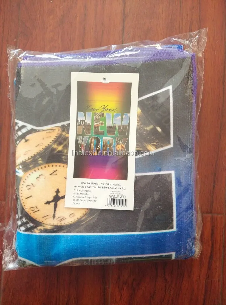 small moq microfiber full color sublimation printed beach towel