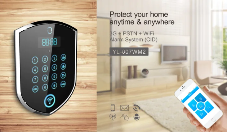 Hot New Products Smart Home gsm + wifi dual network burglar alarm system with IP camera ! GPRS home alarm system with APP + CID