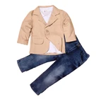 3 Piece Outfit Baby Manufacturer Low Moq Children's Boutique Suit Child Clothing Set Boy