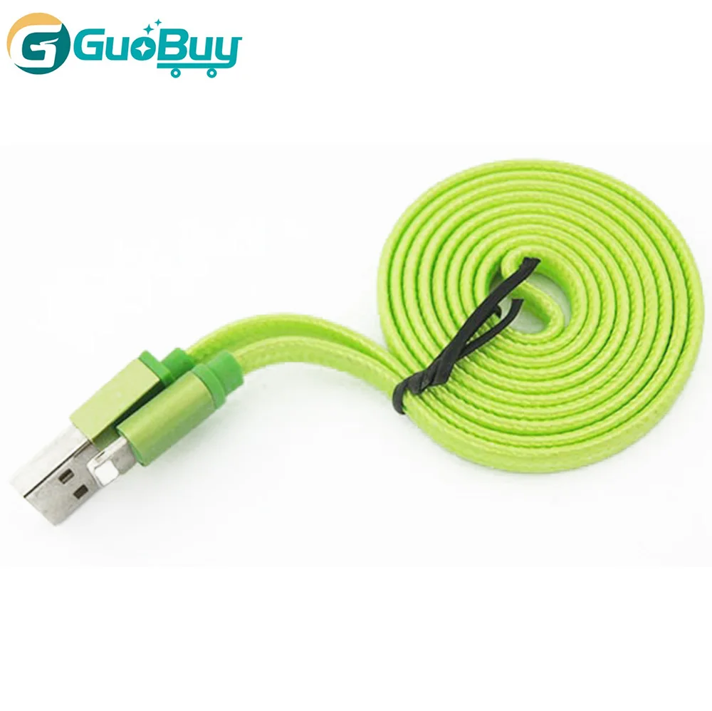 Hottest and Cheapest fast charging speed braidred fabric flat micro usb charging cable, 8pin usb data cable - ANKUX.COM