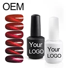 OEM Private Label 15ML Red Series Magnetic Cat Eye Gel Polish For Nail Art