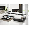 Simple New design chaise lounge 4 seater sofa set