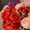 China factory wholesale artificial flower bouquets real touch rose artificial flowers with pot for home wedding party decorative