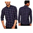 wholesale fashion style Slim fit long sleeve custom cotton mens Plaid dress shirts
