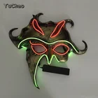 New concepts half face LED EL Wire mask Wholesale Event Supplies gifts mask with DC-3V Driver For Masquerade Cosplay props