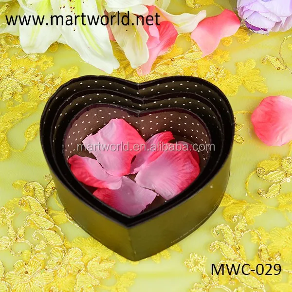 2018 lovely heart shape wedding favor gift boxes,various sizes