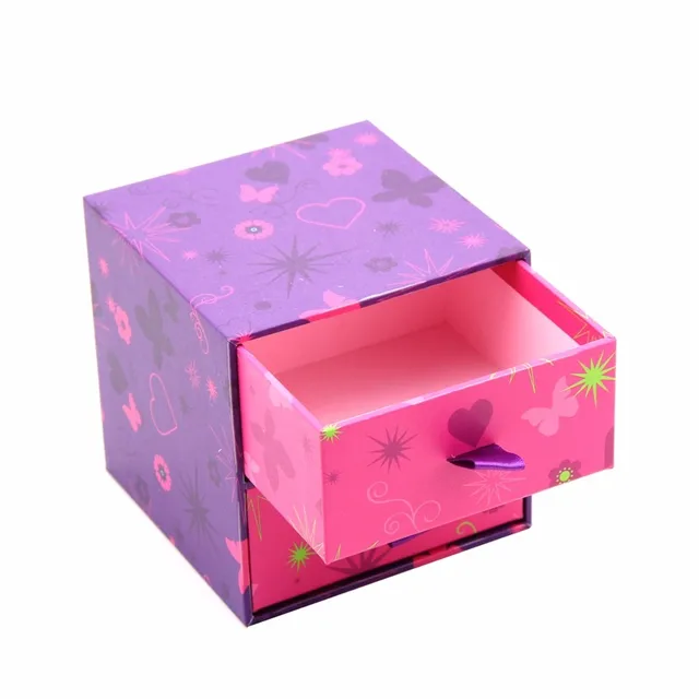 stylish full printing jewerly gift box paper packaging gift box