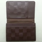 customized fold design PU leather card holder with good quality
