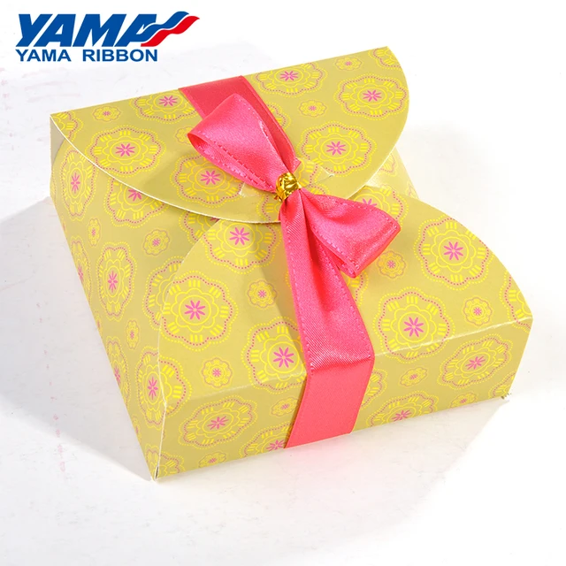 custom handmade red gift wrapping satin ribbon bow for packaging