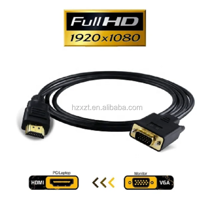 1.8m Full HD 1080P HDMI Male to VGA Active Cable Adapter cord - ANKUX.COM