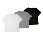 Crew Neck Short Sleeve Wholesale Blank Without Print Boy Baby 100% Cotton Kids T Shirt