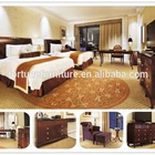 King size room bed design hotel furniture wooden FC-6020