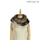 Knitted acrylic faux fur neck cotton snood cotton scarf