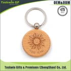 Eco-friendly made your own logo promotional wooden keychain