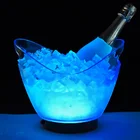 Gold suppliers new product 2019 acrylic plastic ice bucket with energy drink holder