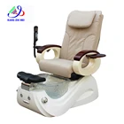 luxury white pedicure chair with massage medical spa chair with foot pedicure basin for nail salon S813-19