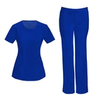 Elegant Ladies Hospital Medical Elastic Scrubs Uniforms For Nurse