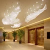 High quality design custom hotel lobby mall mesh K9 crystal chandelier lamp
