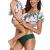 /product-detail/family-girls-kids-bikini-leaves-pattern-ruffles-and-single-shoulder-swimsuit-set-mommy-and-me-swimwear-62126140968.html