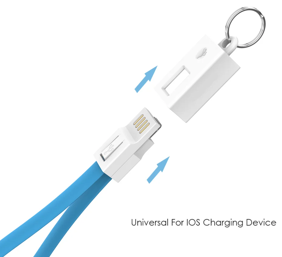 Factory cheap price 8 pin USB Cable for iPhone 7 6 6s Plus 8 Mini Keychain Micro USB Cable for Samsung charger - ANKUX.COM