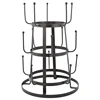 Vintage Rustic Gray Iron Mug Storage Cup Glass Bottle Organizer, Tree Drying Rack Stand Coffee Cup Holder